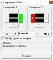Sprungmarken-Editor