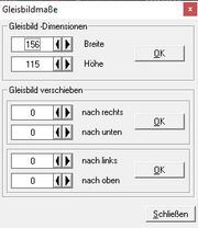 Gleisbildmaße festlegen